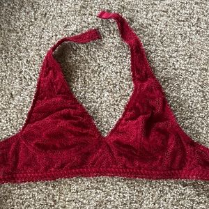 victoria’s secret red lace bralette